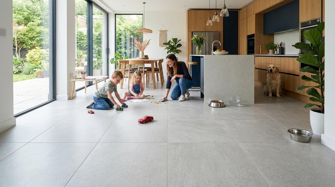 فوائد متانة بلاط الحجم الكبير