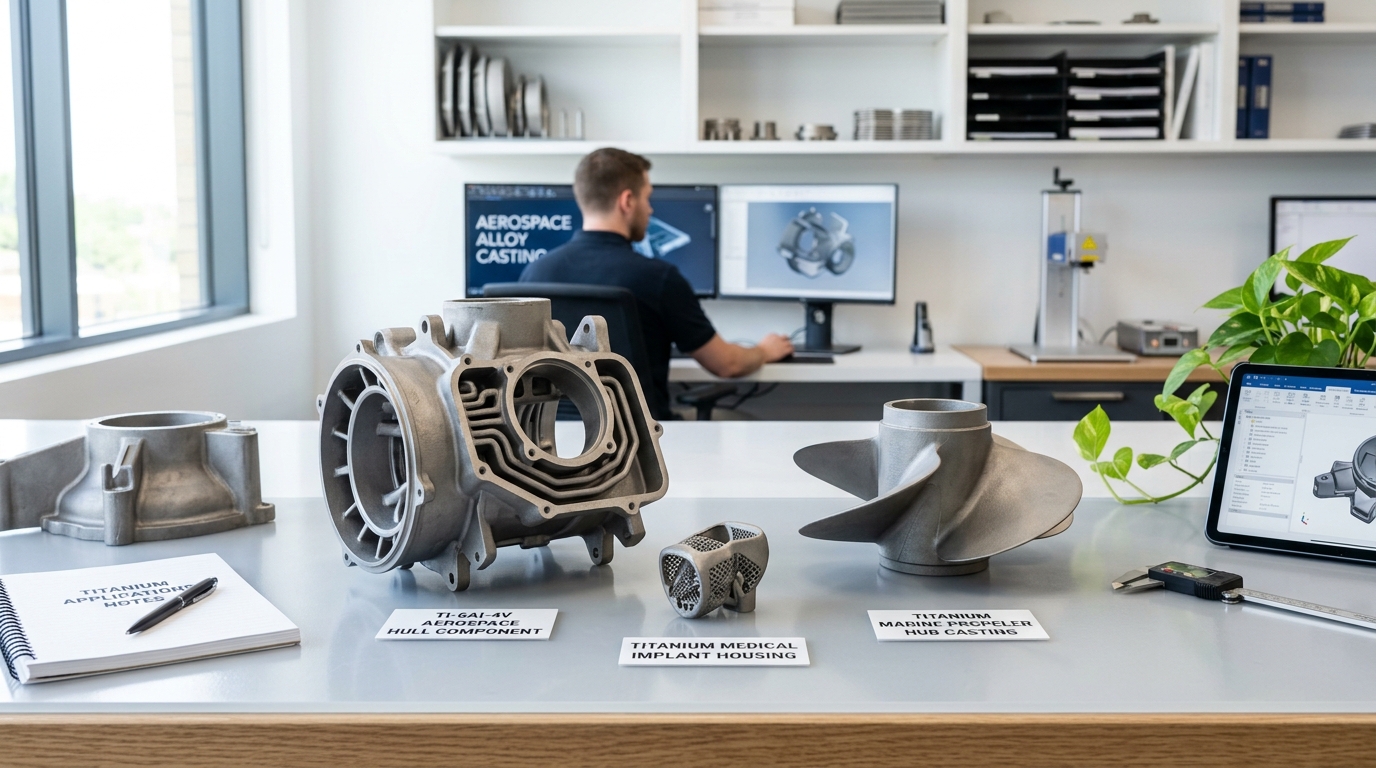 Titanium Cast for Aerospace, Medical, Marine Applications