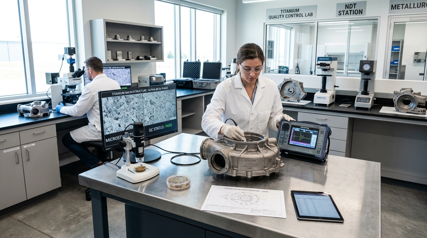 Titanium Cast Quality Control with NDT and Metallurgy