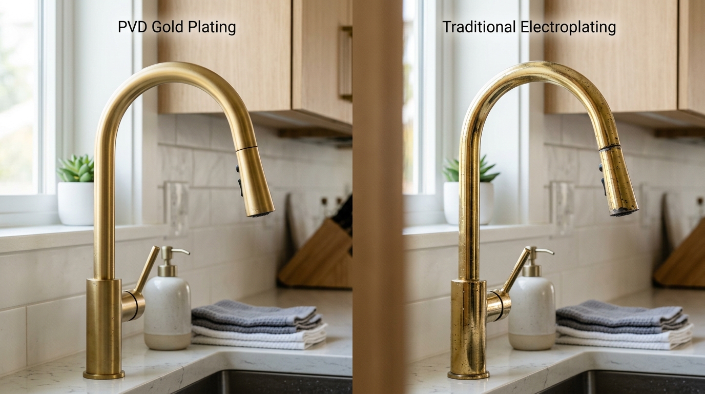 Долговечность золотого покрытия PVD против электроосаждения
