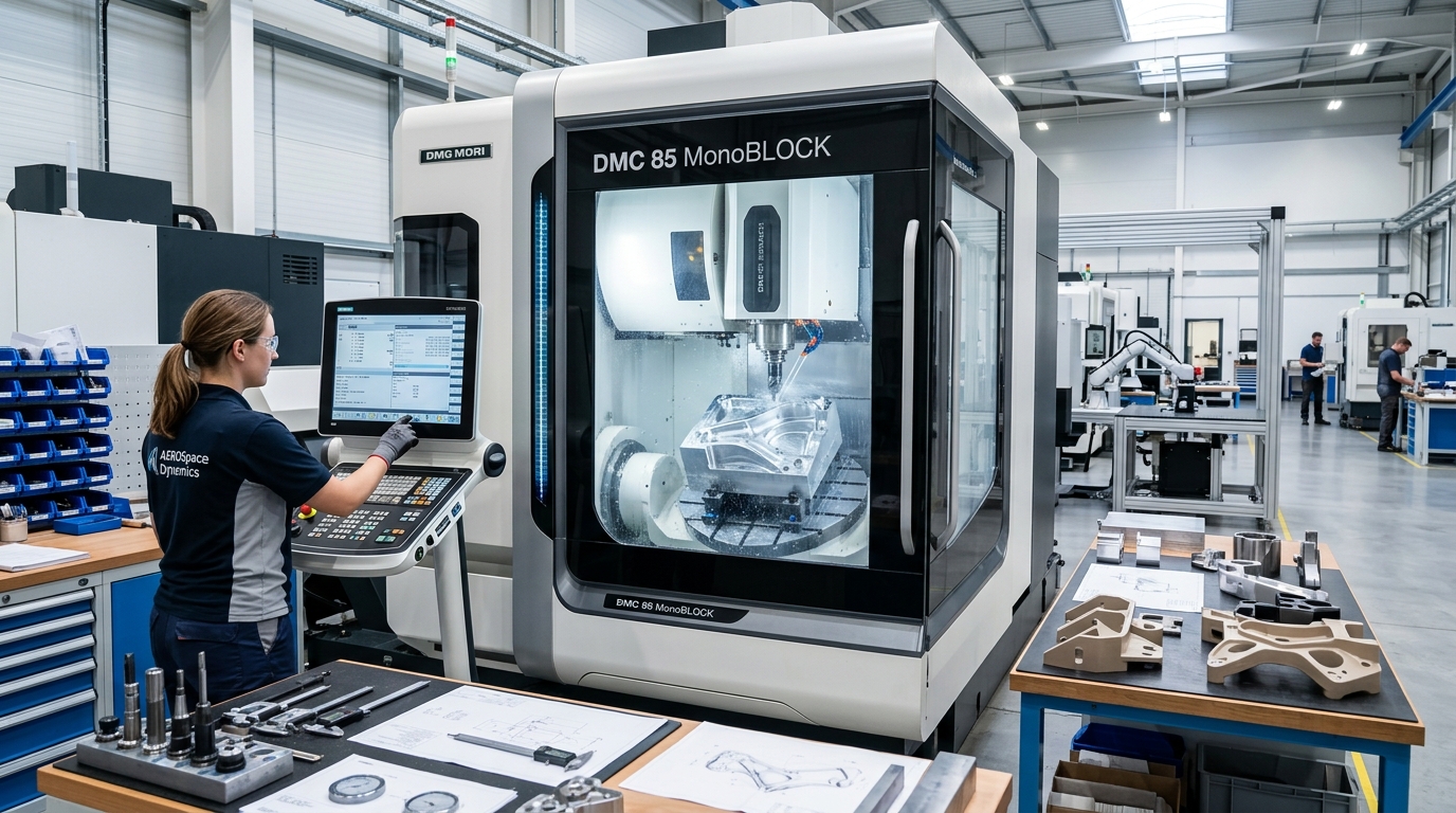 Rapid prototyping CNC machining of aerospace alloys and plastics