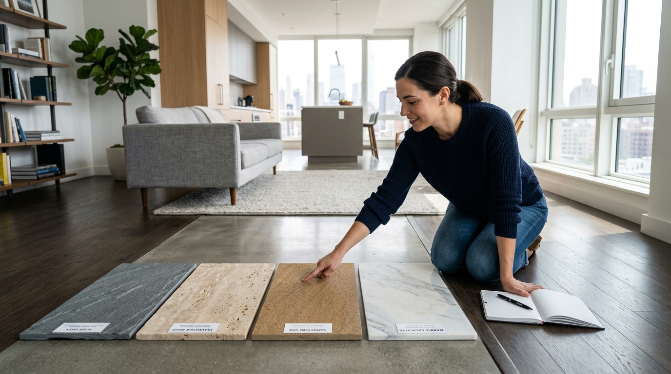 Flexible stone veneer flooring comparison